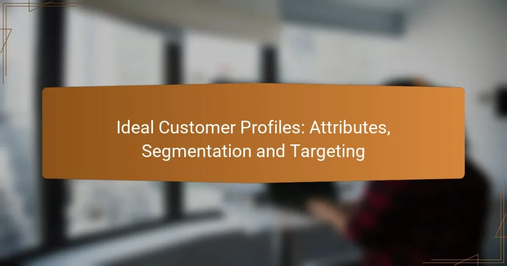 Ideal Customer Profiles: Attributes, Segmentation and Targeting