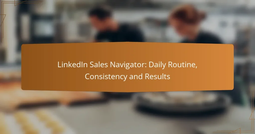 LinkedIn Sales Navigator: Daily Routine, Consistency and Results