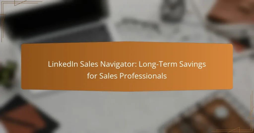 LinkedIn Sales Navigator: Long-Term Savings for Sales Professionals