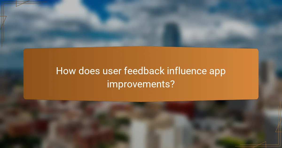 How does user feedback influence app improvements?