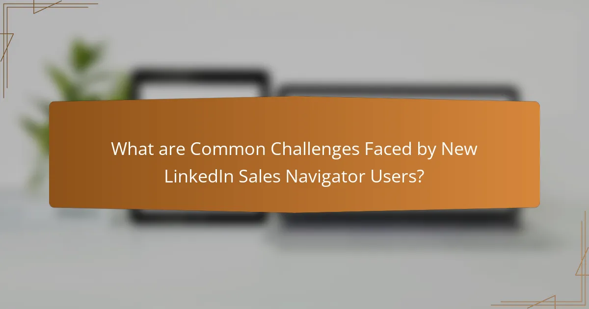 What are Common Challenges Faced by New LinkedIn Sales Navigator Users?
